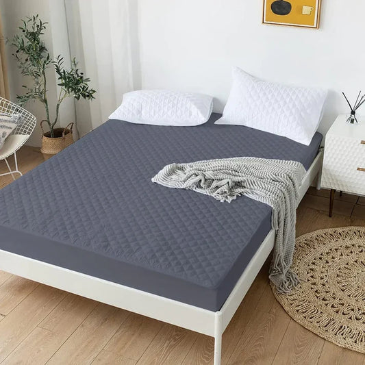 Cotton Quilted Waterproof Mattress Cover | White Color | for Kids Adults, Washable Hypoallergenic Mattresses cover Fit Up To 6-12 inch Deep Pocket Queen & King Size