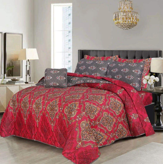 7 PCs Quilted Comforter Set