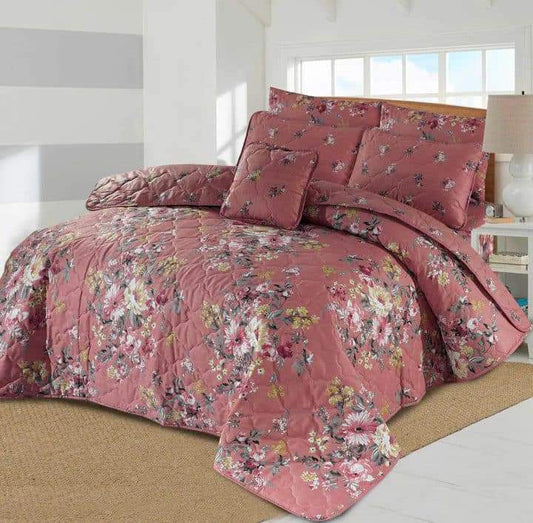 7 PCs Quilted Comforter Set
