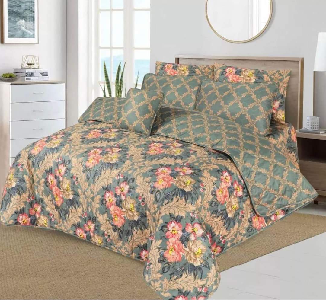 7 PCs Quilted Comforter Set