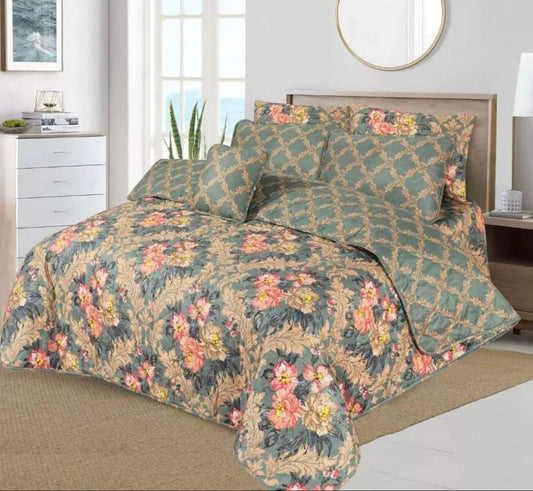 7 PCs Quilted Comforter Set