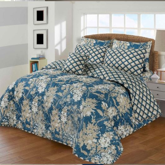7 PCs Quilted Comforter Set