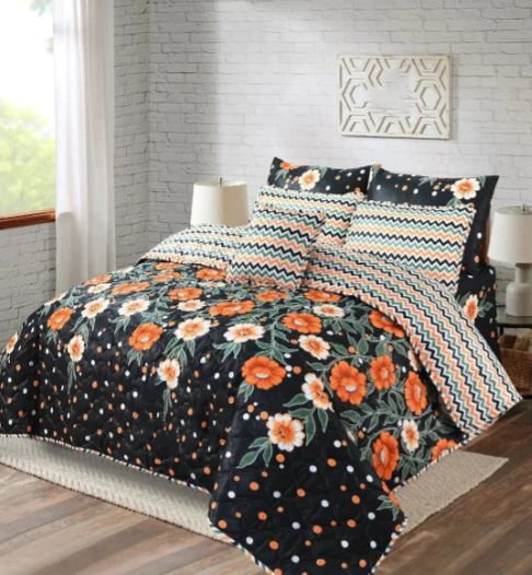 7 PCs Quilted Comforter Set