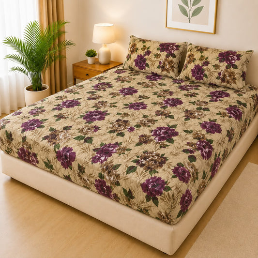 Cotton Quilted Printed Waterproof Mattress Cover for Kids Adults, Washable Hypoallergenic Mattresses cover Fit Up To 6-12 inch Deep Pocket Queen & King Size