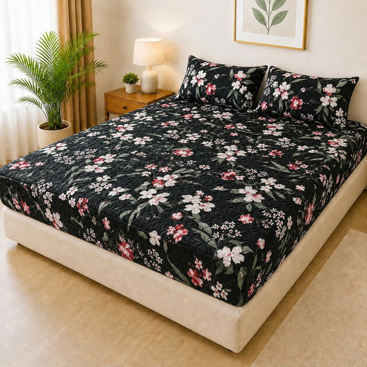 Cotton Quilted Printed Waterproof Mattress Cover for Kids Adults, Washable Hypoallergenic Mattresses cover Fit Up To 6-12 inch Deep Pocket Queen & King Size