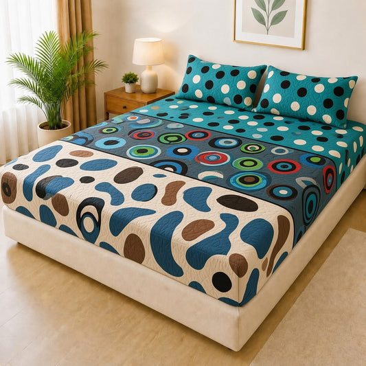 Cotton Quilted Printed Waterproof Mattress Cover for Kids Adults, Washable Hypoallergenic Mattresses cover Fit Up To 6-12 inch Deep Pocket Queen & King Size