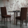 Micro Mesh Fitted Dining Chair Cover | Brown Color | For Weddings, Dining Rooms, Offices, Banquets, And Home Decor