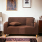 Bubble Stuff Fitted Sofa Cover | Copper Color | Sofa Slipcover, Modern Ruffle Trim Stretchy Stretch Sofa Slipcover For Home