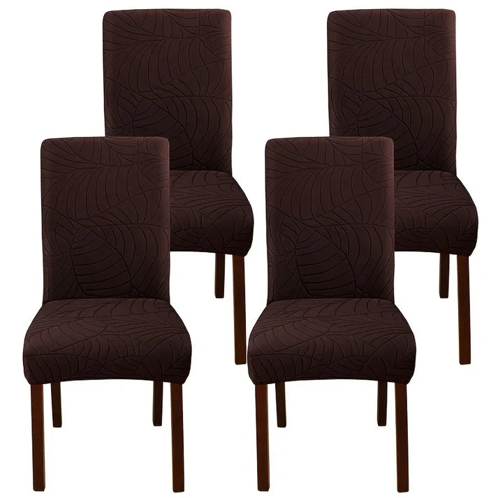 New Soft Velvet Wave Design Fitted Dinning Chair Covers