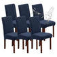 New Soft Velvet Wave Design Fitted Dinning Chair Covers