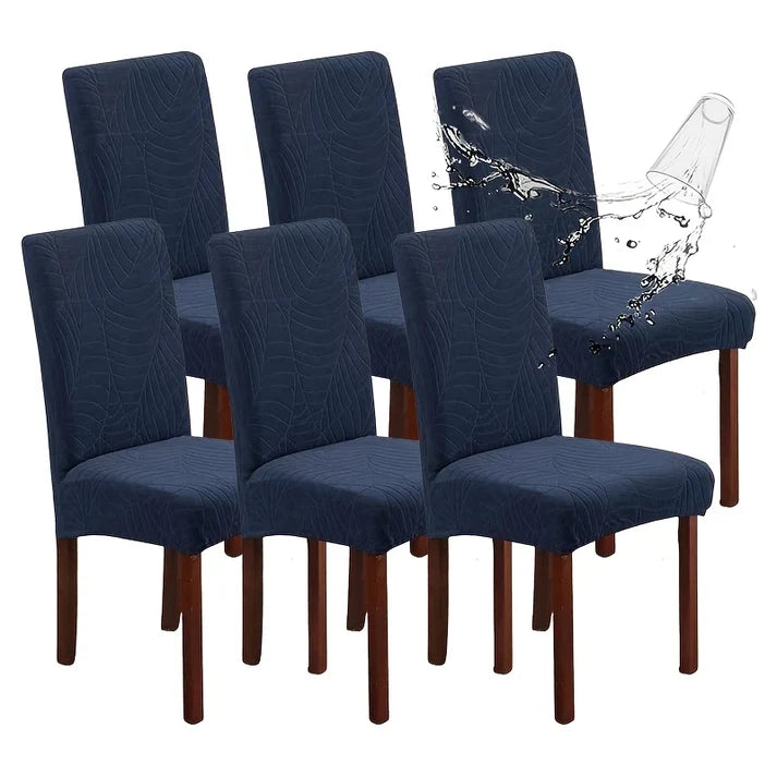 New Soft Velvet Wave Design Fitted Dinning Chair Covers