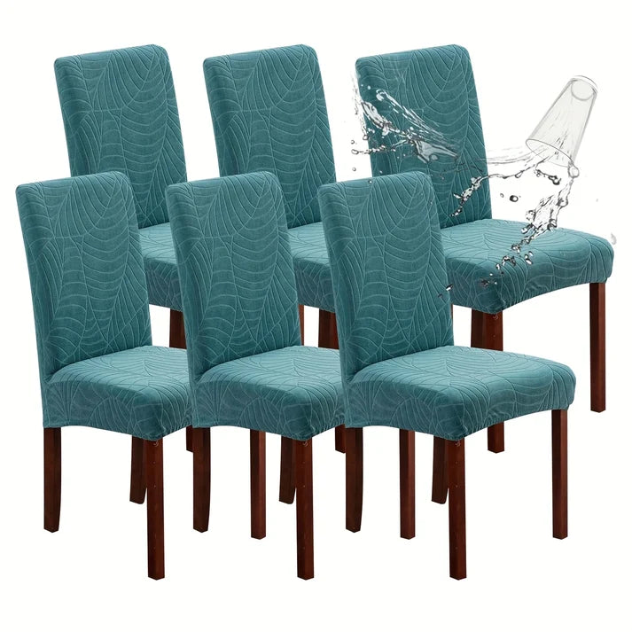New Soft Velvet Wave Design Fitted Dinning Chair Covers