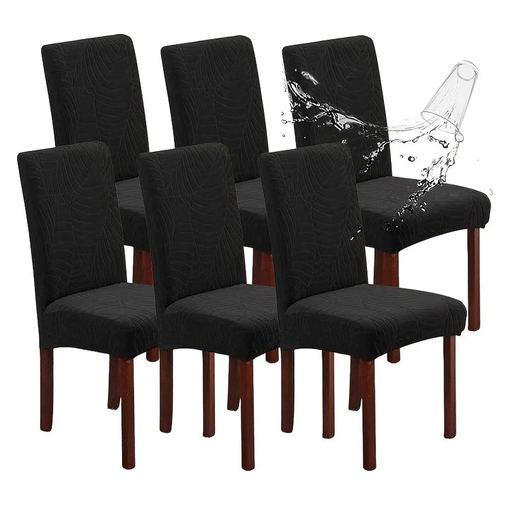 New Soft Velvet Wave Design Fitted Dinning Chair Covers