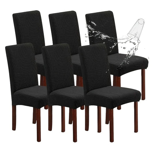 New Soft Velvet Wave Design Fitted Dinning Chair Covers