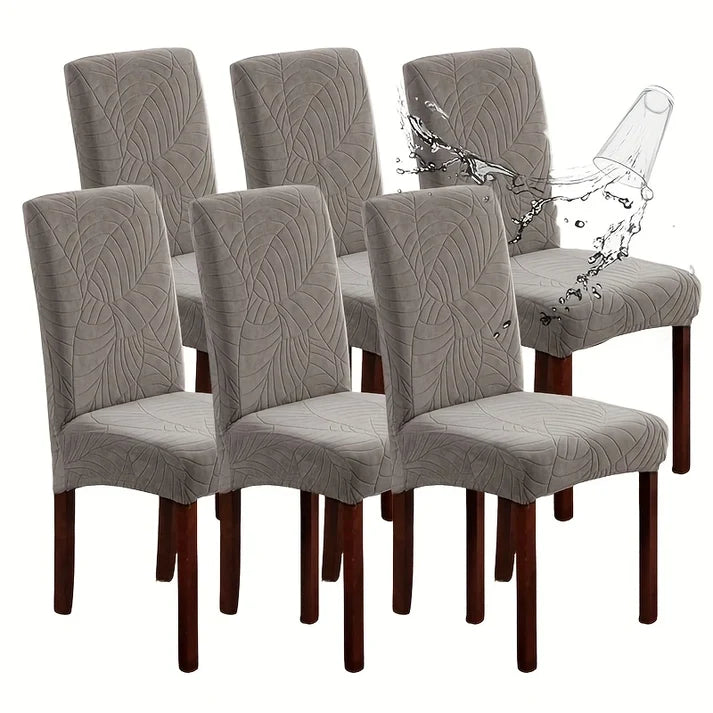 New Soft Velvet Wave Design Fitted Dinning Chair Covers