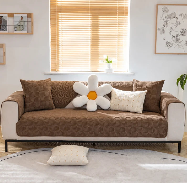 Modern Wave Quilted Sofa Protector