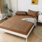 Cotton Quilted Waterproof Mattress Cover | Brown Color | for Kids Adults, Washable Hypoallergenic Mattresses cover Fit Up To 6-12 inch Deep Pocket Queen & King Size