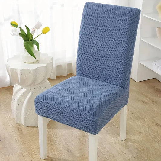 New Thickend Velvet Strip Design Fitted Dinning Chair Covers