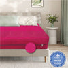 Terry Cotton Waterproof Mattress Zipper | Maroon Color - 100% Waterproof-Cotton Terry Fabric Mattress Pad Cover Encasement – Six-Sided Enhanced Protection